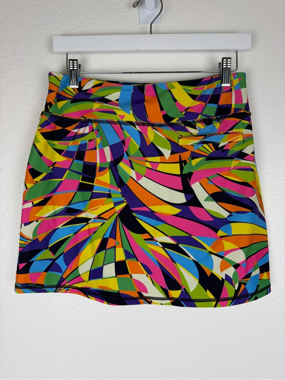 LOUDMOUTH Ladies Golf Skort Multicolor Geometric Birds of a Feather size Small